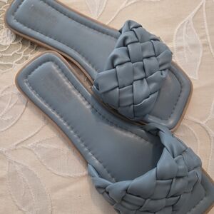Coach and Four Light Blue Braided Sandals